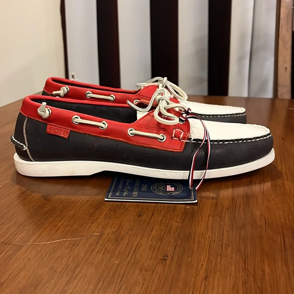 Polo Ralph Lauren Telford 2016 Olympic Team Boat Deck Shoes Made USA Men’s Sz 11